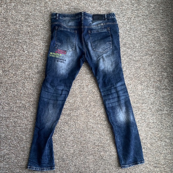 Jeff Staple Embroidered Jeans - Picture 4 of 8